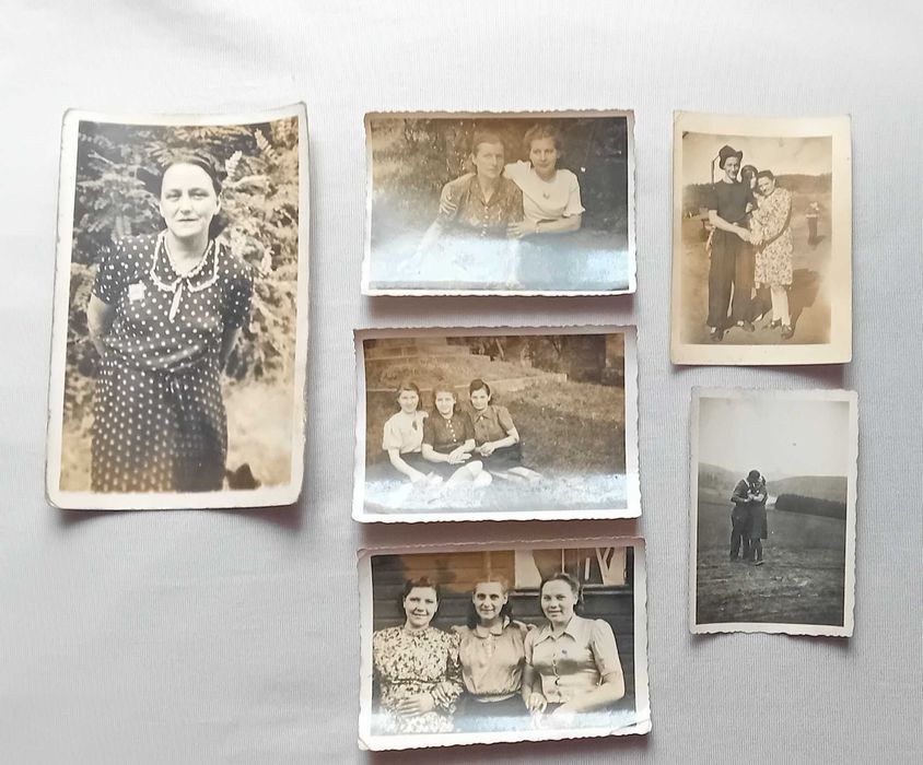 Zestaw fotografii przedstawiających więźniów obozu koncen. Hirzenhain.