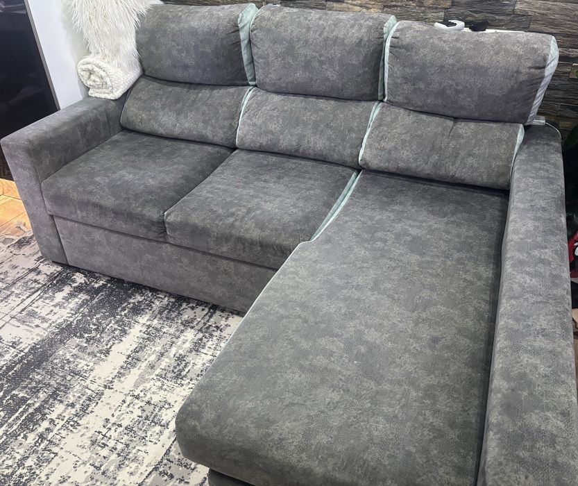 Sofá c/chaise longue+cama