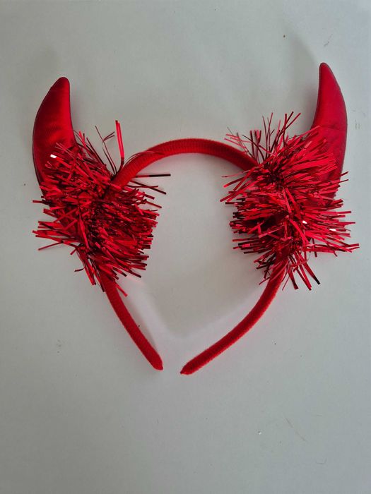 Opaska na Głowę Rogi Diabełka Czerwone Diablica