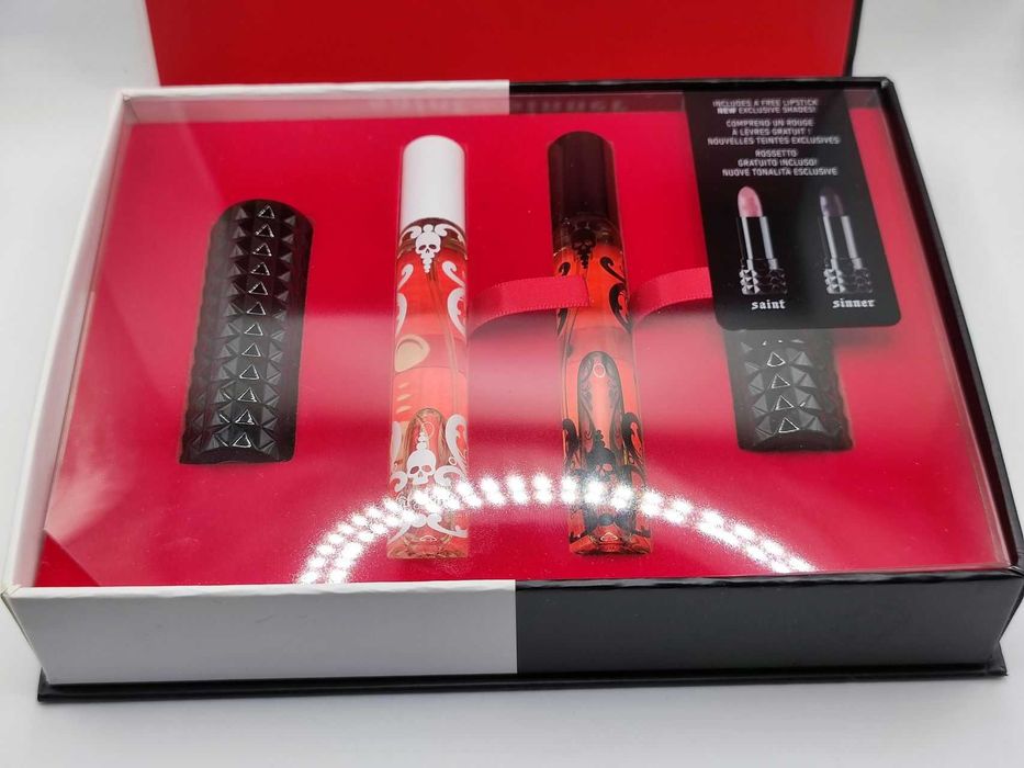 Zestaw Kat Von D SAINT + SINNER  edp 2 x 10 ml + 2 szminki