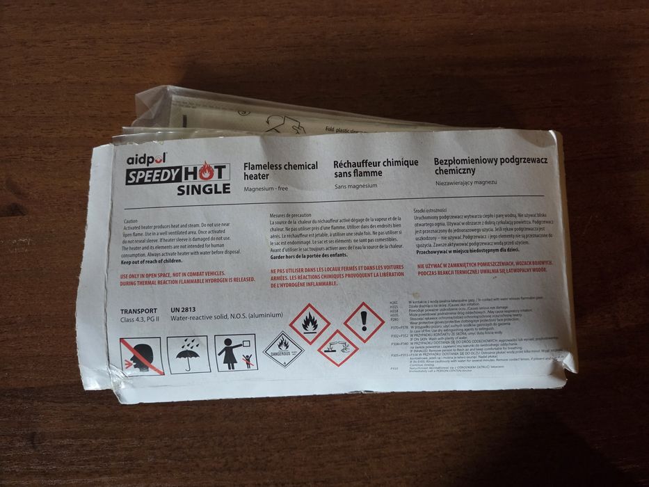 4x Speedy Hot Single – Chemiczne Podgrzewacze do Posiłków Bez Ognia /