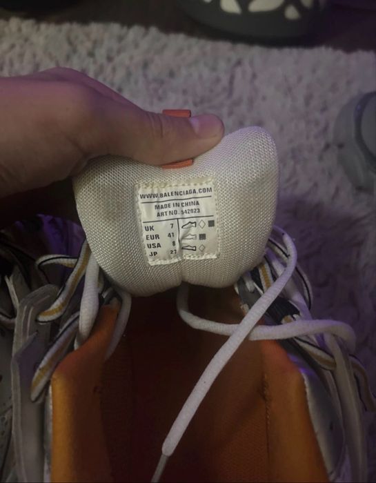 Balenciaga track biało pomaraczowe