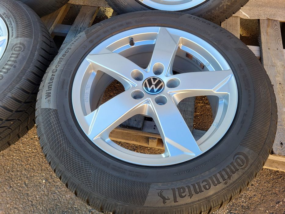 [K333] Koła zimowe 17 Cali 5x112 + Opony 215/65/17 8mm VW TIGUAN 23r