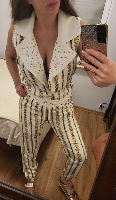 Garnitur komplet ozdobny biały