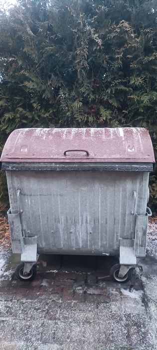 Pojemnik metalowy 1100l na odpady/popiół