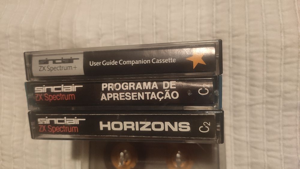 K7 originais ZX Spectrum (Versão portuguesa e inglesa) e ZX + inglesa