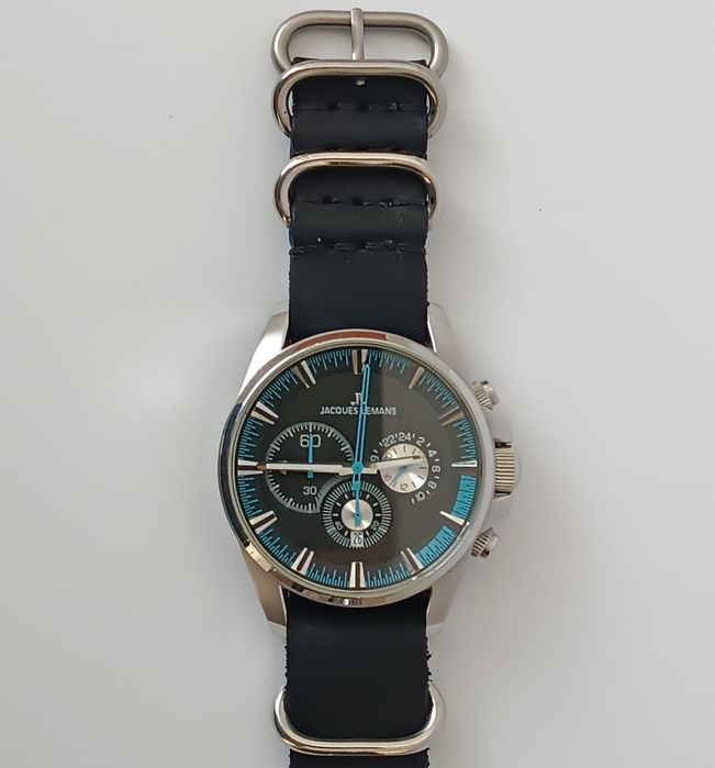Швейцарський хронограф Jacques Lemans 10 atm дайвер