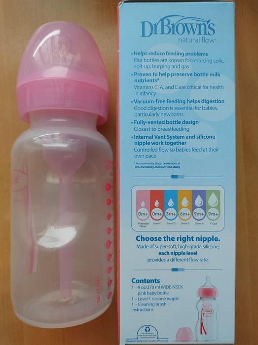 Butelka antykolkowa Dr Brown's option plus szeroka 270ml