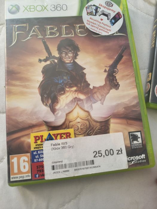 Fable 3 + L.A. Noire Xbox 360 – 2 płyty razem | Odbiór tylko osobisty