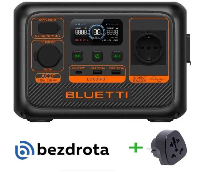 НОВА. Зарядна станція Bluetti AC2P (300W / 230.4Wh) LiFePO4. Гарантія АЛЛО 5 років