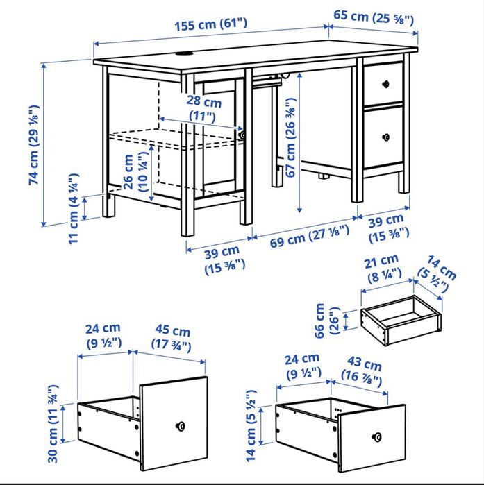 Biurko Hemnes  z Ikea