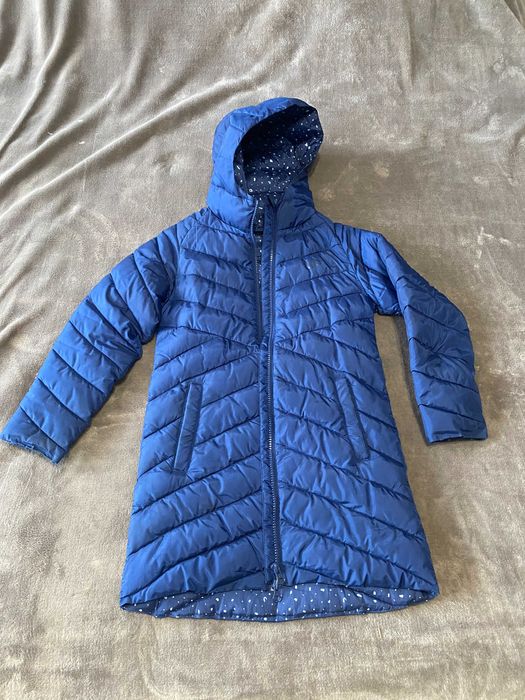 Kurtka 4F puchowa 134 zimowo jesienna dla dziewczynki płaszcz granatow