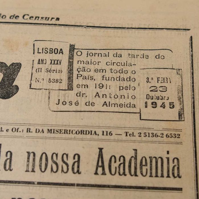 Jornal "A República" - 23/10/1945