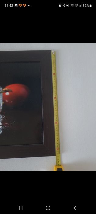 Obraz wiśnie kostki lodu