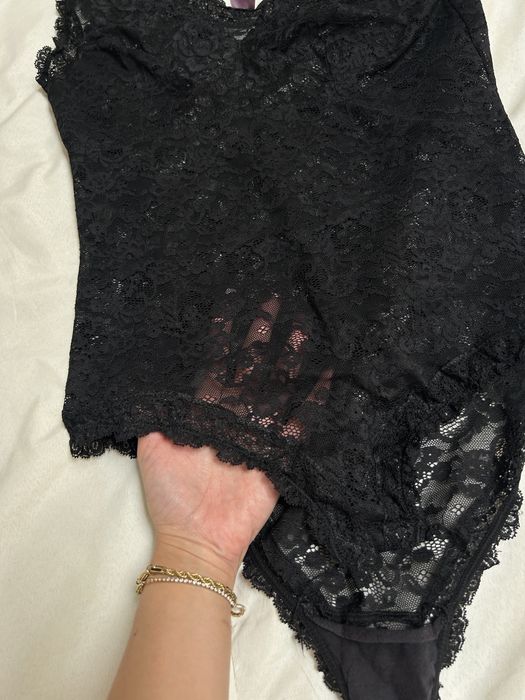Body de renda preto