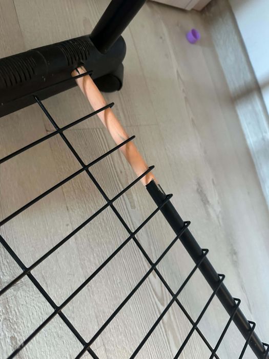 Reling podwójny na ubranka z półką
