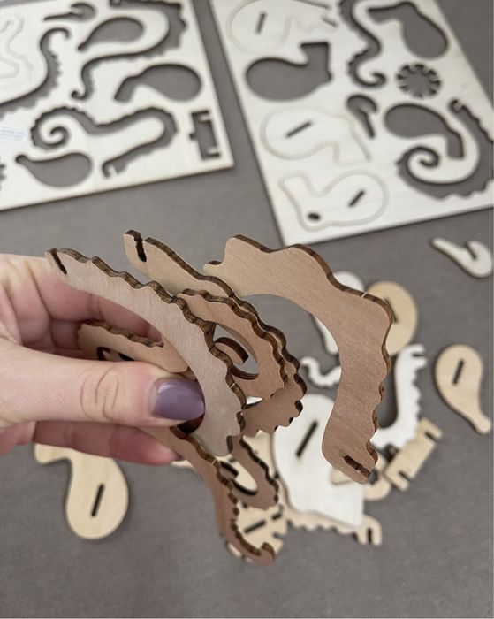 3D пазл Восьминіг, заміри на фото. Стан нового.