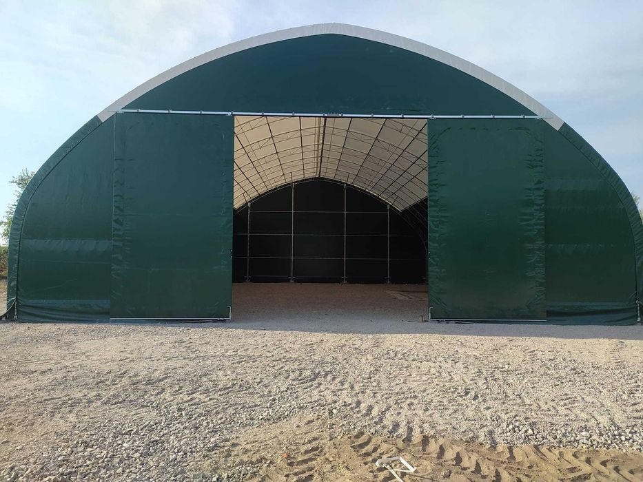 Oryginalne HaleNaBale.pl hala namiotowa 12m x 20m hala łukowa, garaż