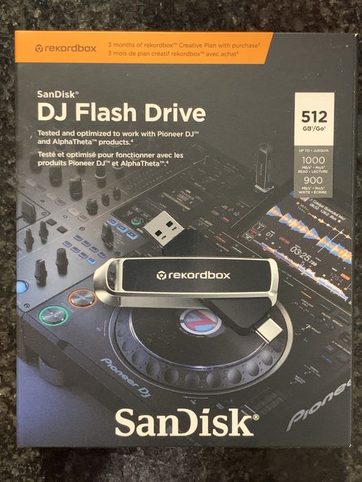 SanDisk DJ Drive flash rekordbox USB 512GB USB-A / USB-C