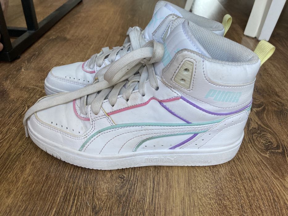 Białe buty wysokie damskie puma rozm. 36