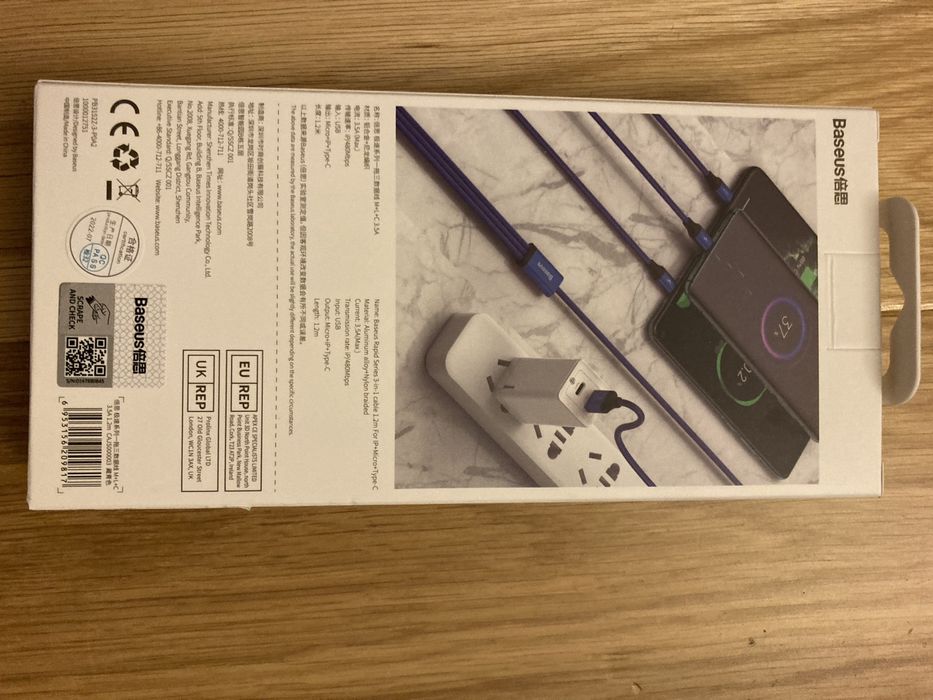 Kabel USB - USB typ C / microUSB / Lightning Baseus 1,5 m