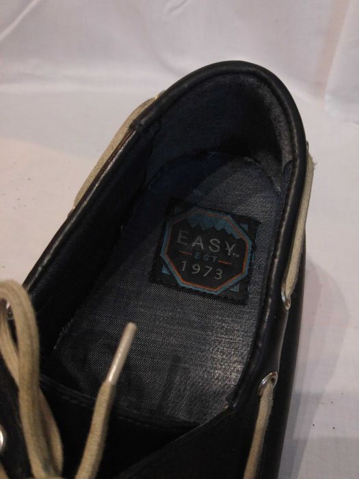 Buty żeglarskie, półbuty męskie skórzane easy
