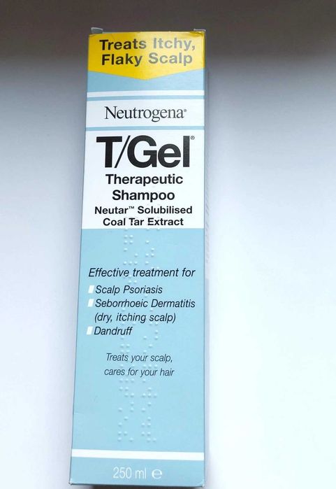 NEUTROGENA SZAMPON T/GEL THERAPEUTIC 250ml z dodatkiem smoły weglowej Oryginalny nowy w pudełku z ulotką