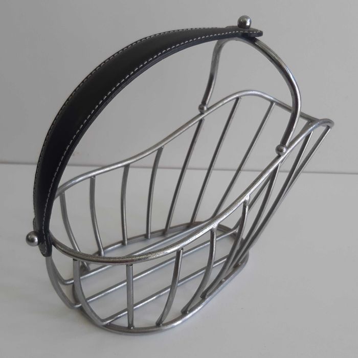 Cesto Metálico Suporte Inox p/ Servir Garrafa Vinho