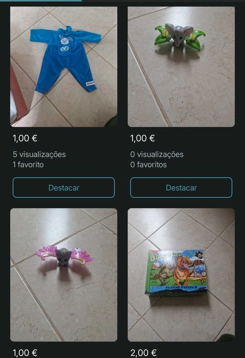 Vários brinquedos disponíveis não comprar anúncio