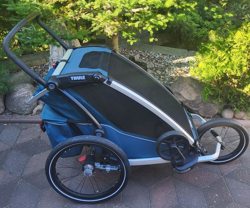 Thule Chariot Cross 1 Majolica Blue PAKIET ZIMA Śpiworek, Jogger