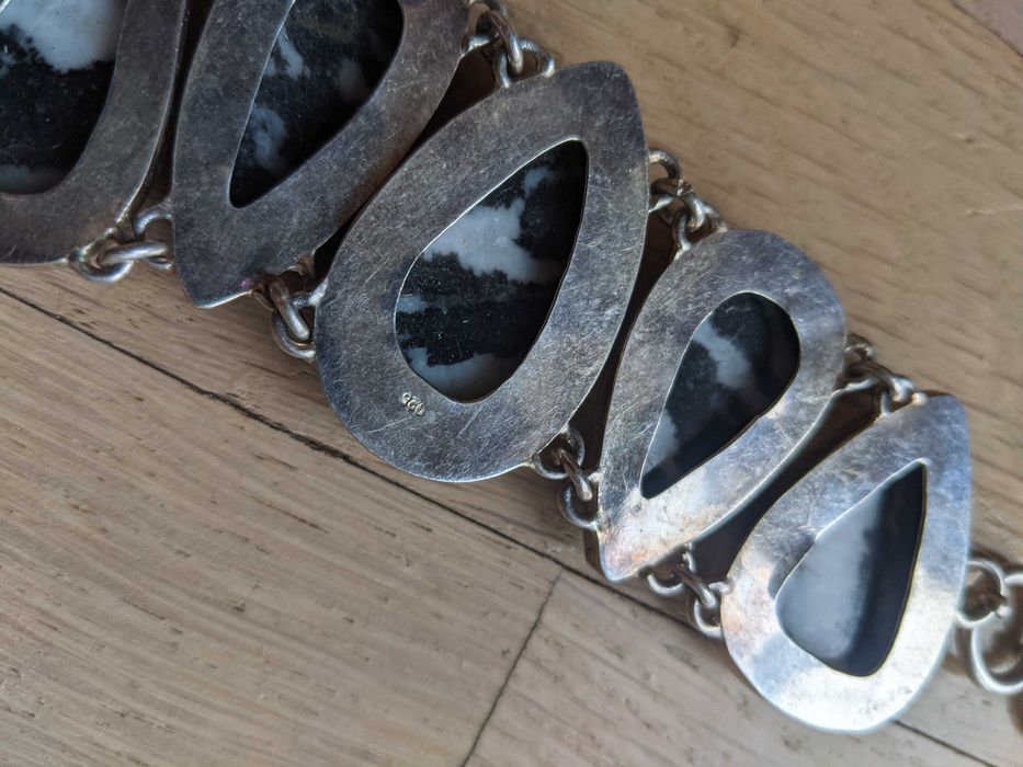 Bransoletka srebrna agaty