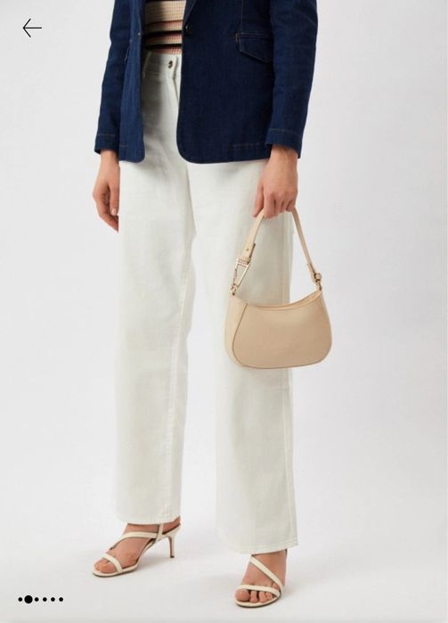 Бежева шкіряна сумка Patricia Pepe