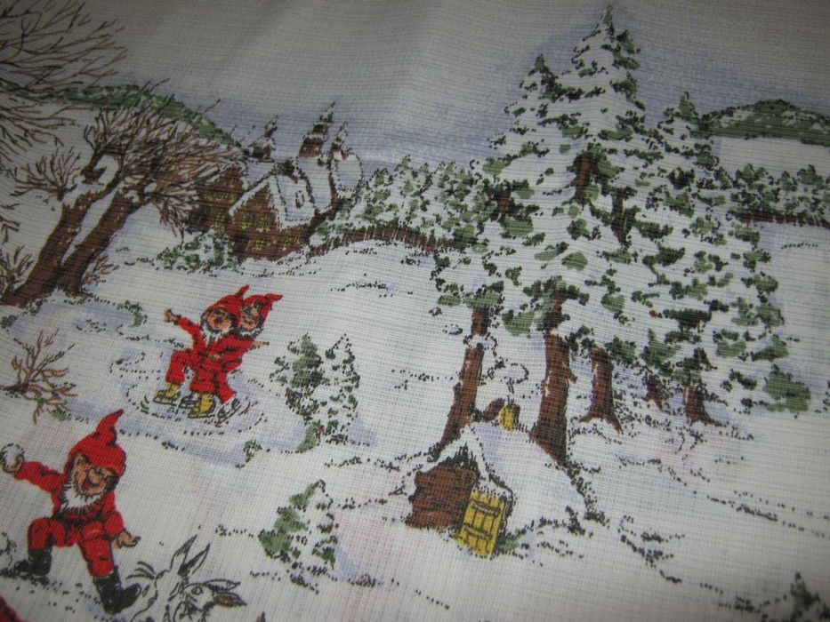 Materiał kolekcja świąteczna na lambrekiny obrus 120 / 315 cm