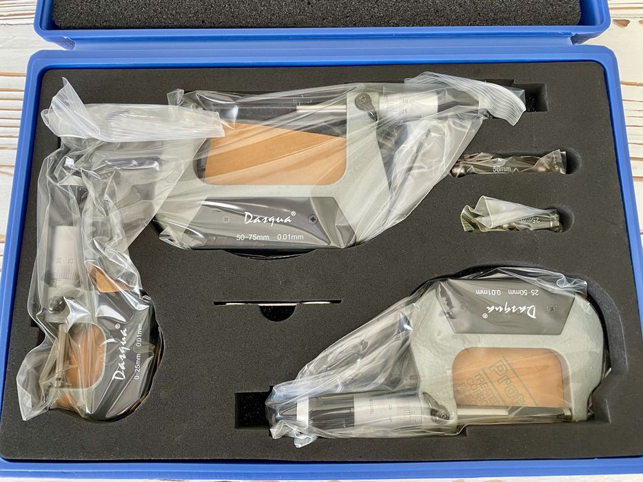 Набор микрометров 0-75мм Dasqua, Италия