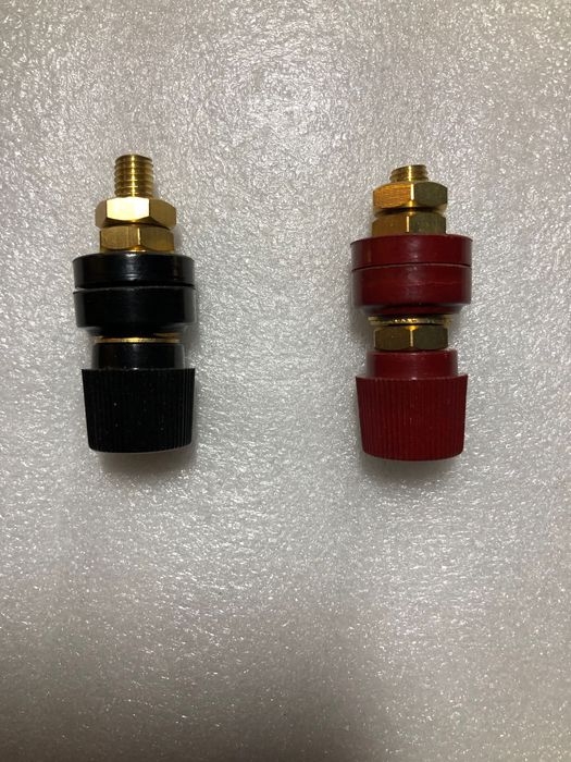 1шт пара чорна червона, Прохідна колодка під клену 8мм мідь