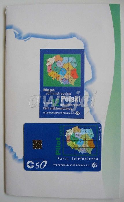 Komplet 13 kart TP S.A." Mapa Polski" w oprawie.
