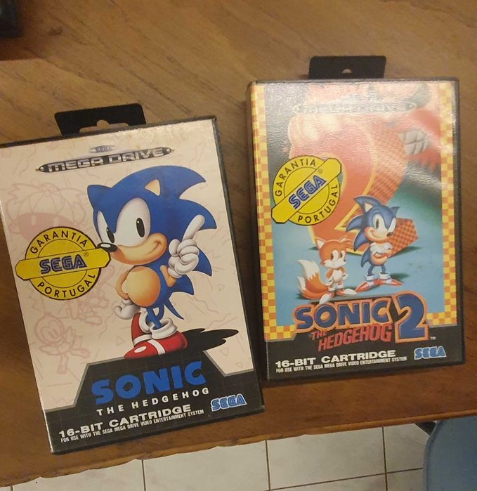 Jogos originais sonic 1 e 2