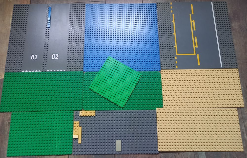 Lego Oryginalna Płytka Płyta Konstrukcyjna 10 sztuk Lotnisko Pas