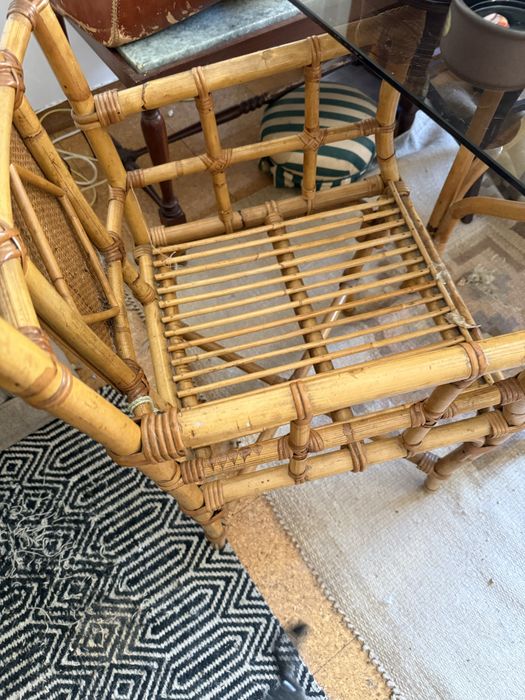 Mesa bambu retangular