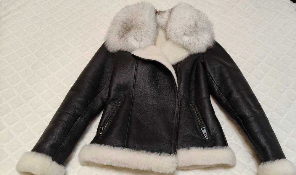 Дублянка натуральна жіноча з хутром песця