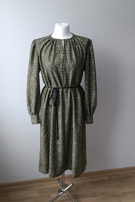 Sukienka damska midi boho w print retro vintage M 38