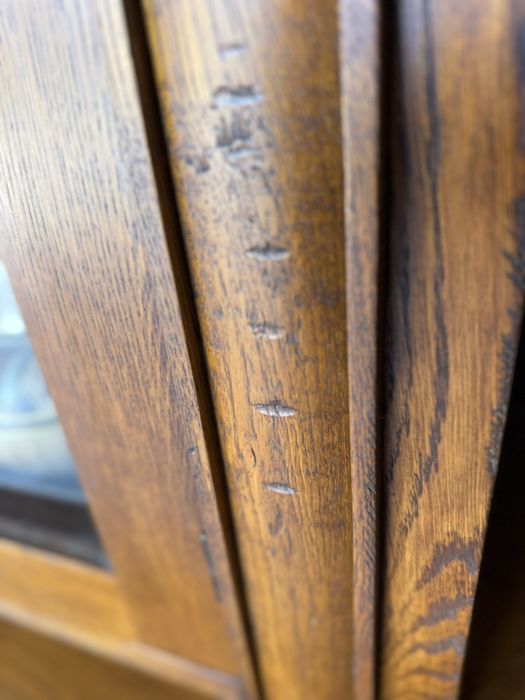 DUŻA MEGA XXL biblioteka DĘBOWA wysoka regał vintage rustykalna