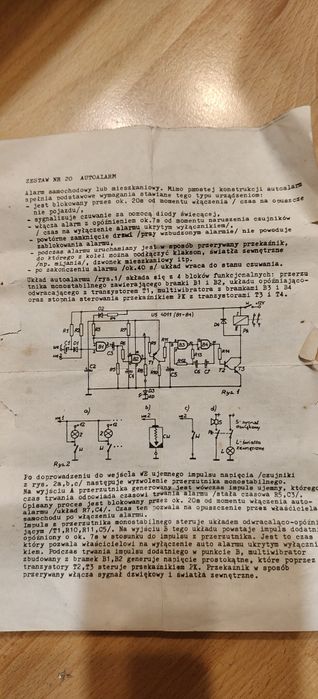 Alarm PRL z instrukcją