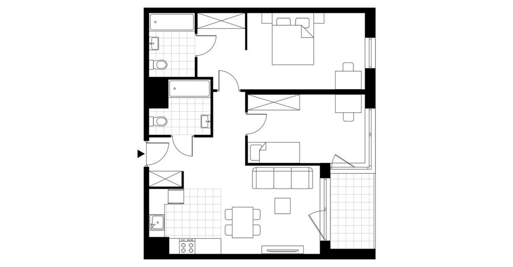 3-pokojowe mieszkanie 64m2 + loggia