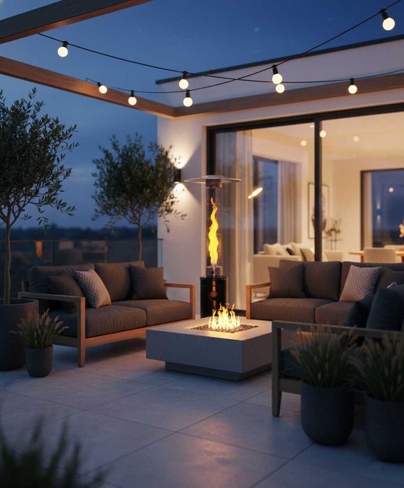 Parasol Grzewczy Gazowy Ogrzewacz Ogrodowy Wysoki 5000/12500 W