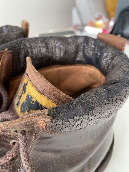 Botas vintage em pele