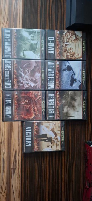 Europa w stanie wojny, Szeregowiec Ryan, 7 x Dvd, Dokument, Unikat !!!