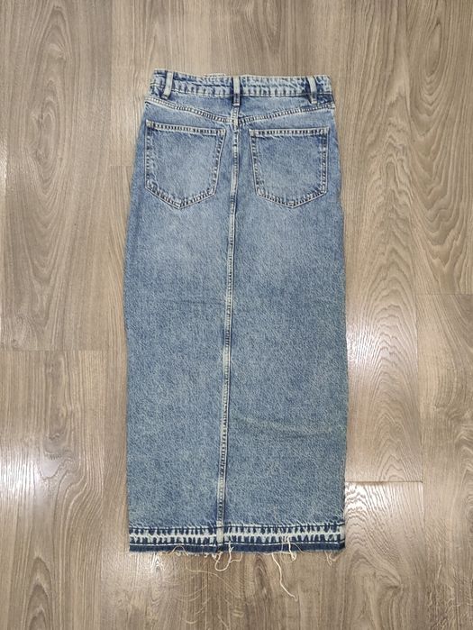 Довга джинсова юбка