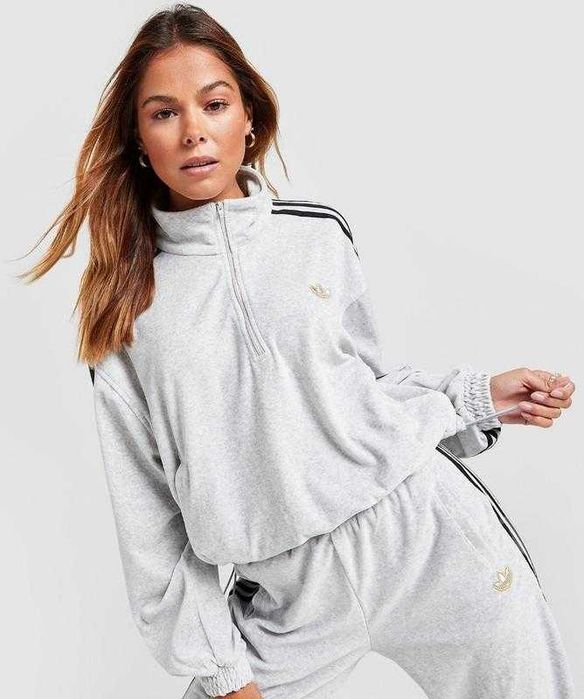 Велюровий топ худі кофта adidas