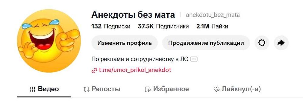 Продам акаунт у TikTok